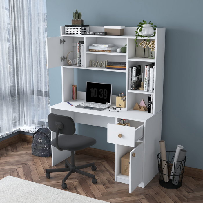 Hanah Home Escritorio y Estantería de Estudio HA128 - 3977 Blanco Hanah Home Escritorio y Estantería de Estudio HA128 - 3977 Blanco